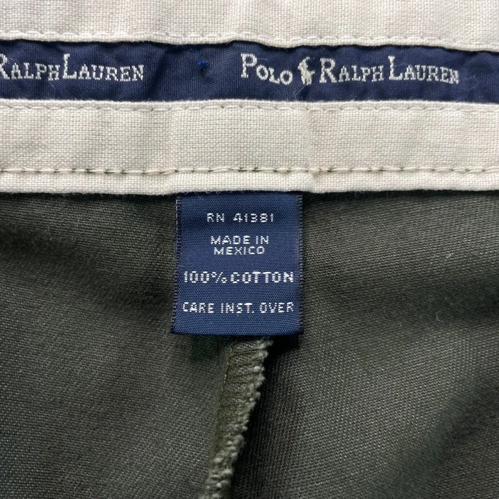 Polo Ralph Lauren Andrew Pant Mens 32x30 Cypress Green Pleated Chino Cotton